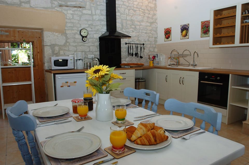 kitchen and dining area