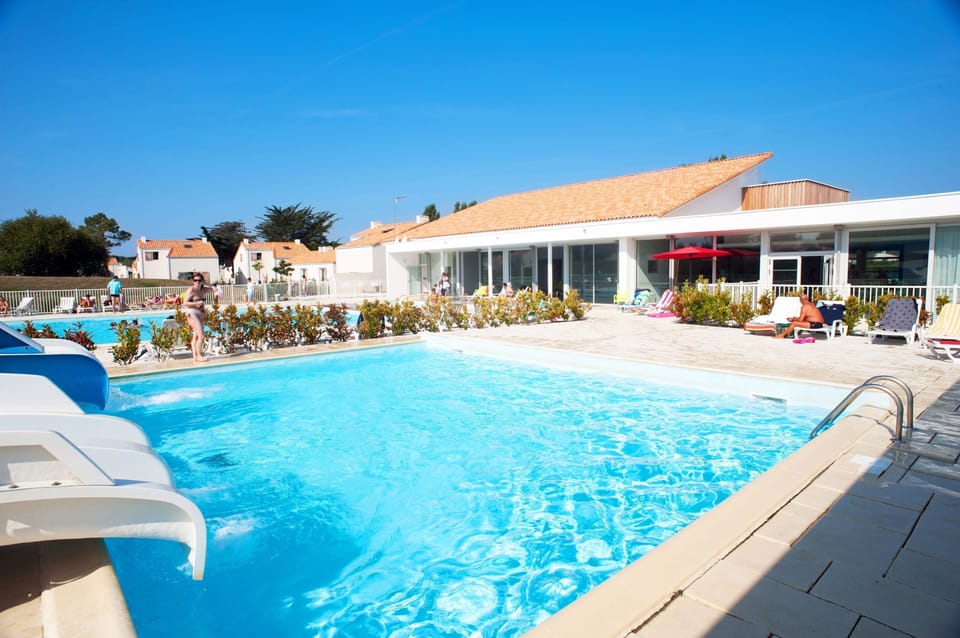 Have fun splashing around in the outdoor pool during the summer!
