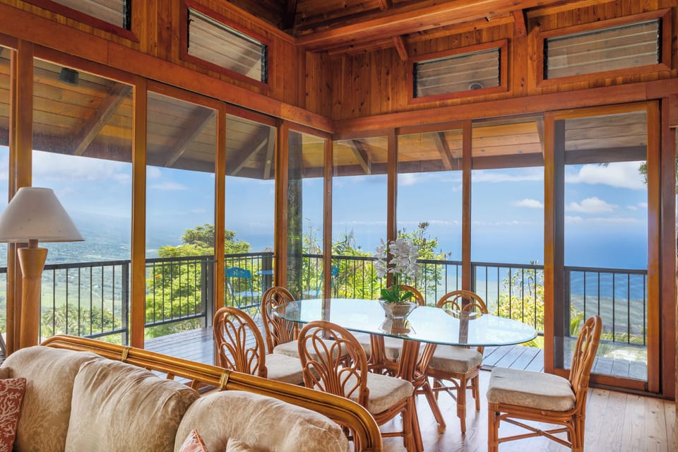Dinning area looking out to view