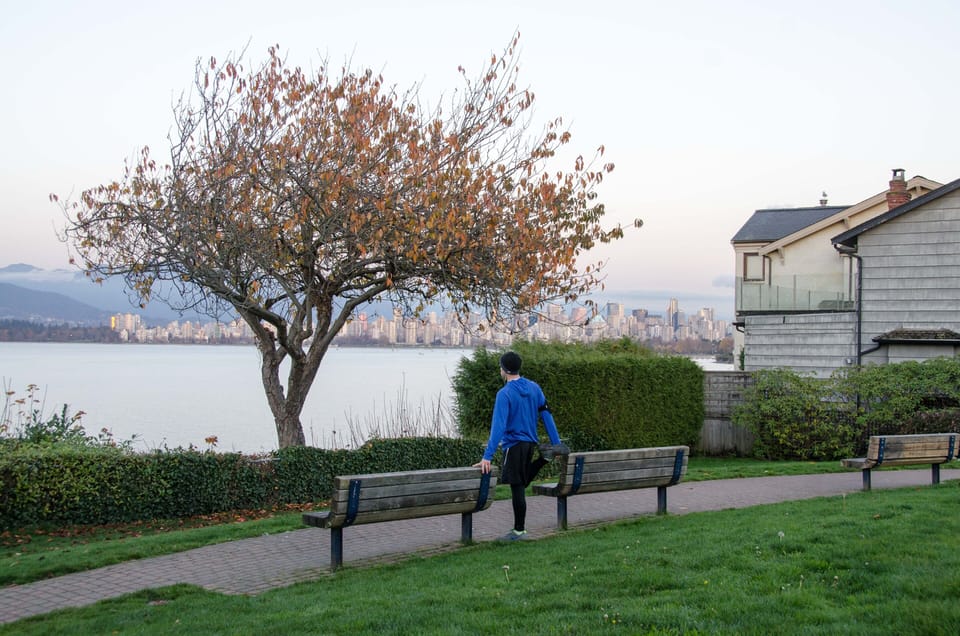 neighbourhood view-1 block to foot of Waterloo St. toward  English Bay and city