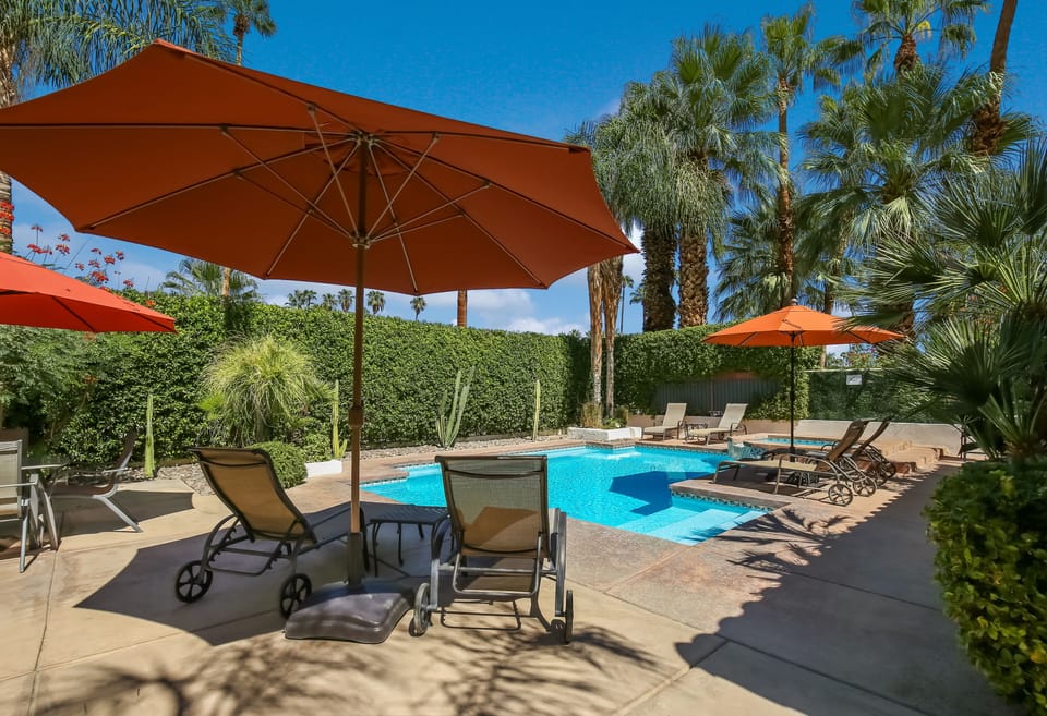 View of pool from house