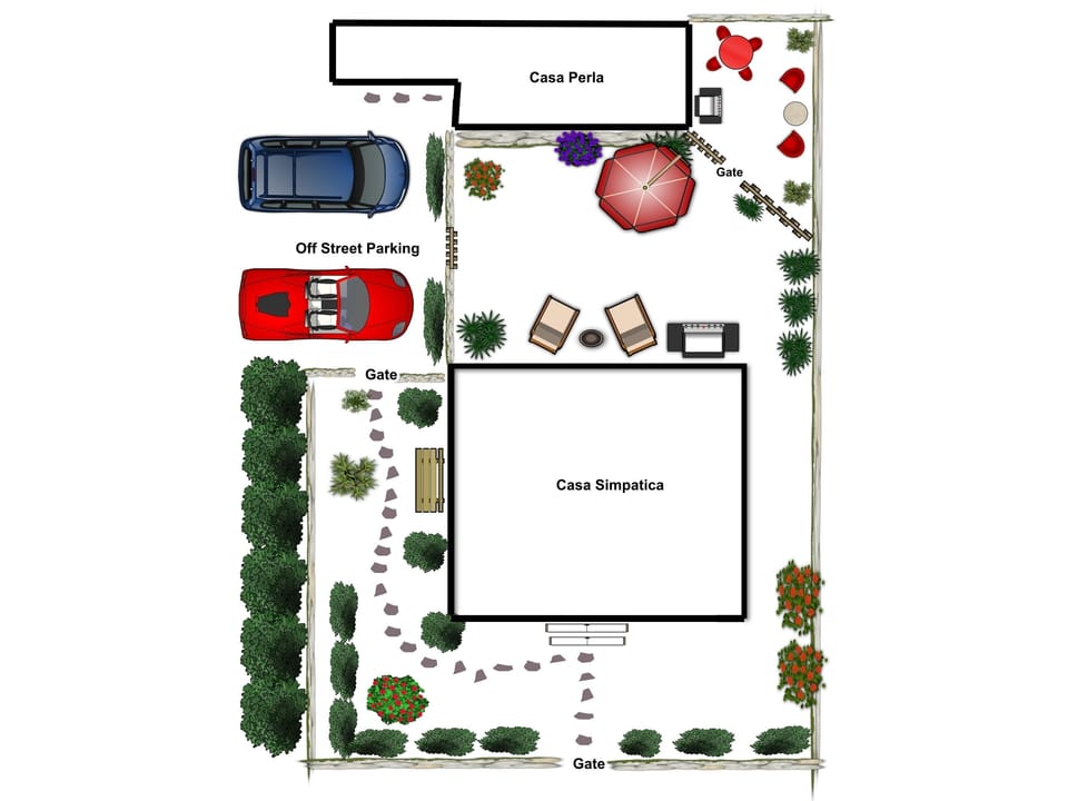 Palacio Compound: Casa Simpatica & Casa Perla. 