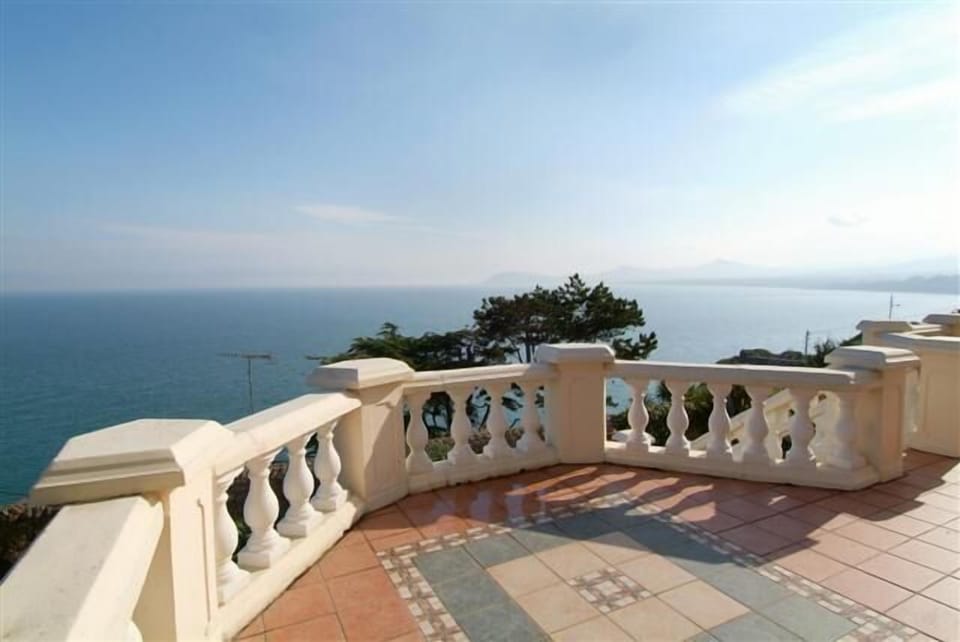 Balcony overlooking Dublin Bay.