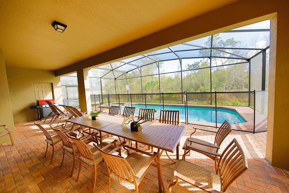 Pool Deck with private backyard

