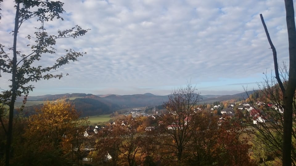 Cozy wooden house with a fireplace and great views, fenced garden House in Hesse
