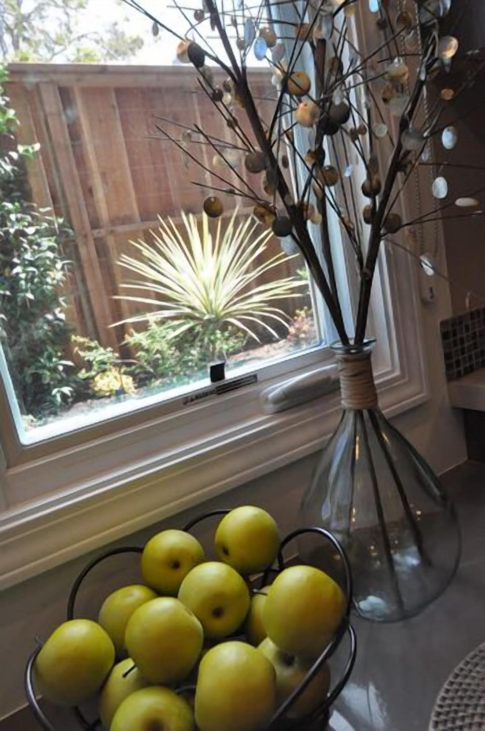 Patio view from kitchen window