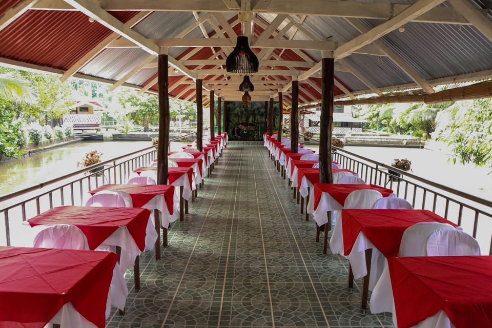 Outdoor banquet area