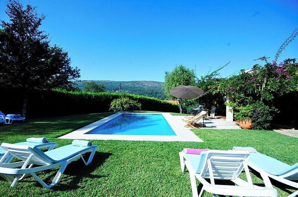 Beautiful private garden with swimming pool