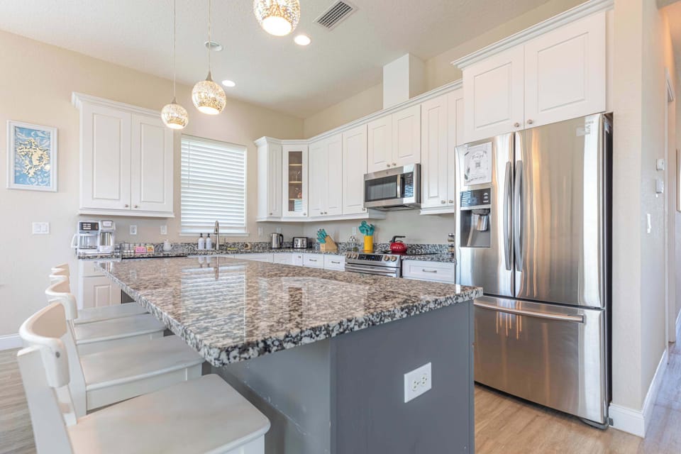 Fully equipped kitchen with modern appliances