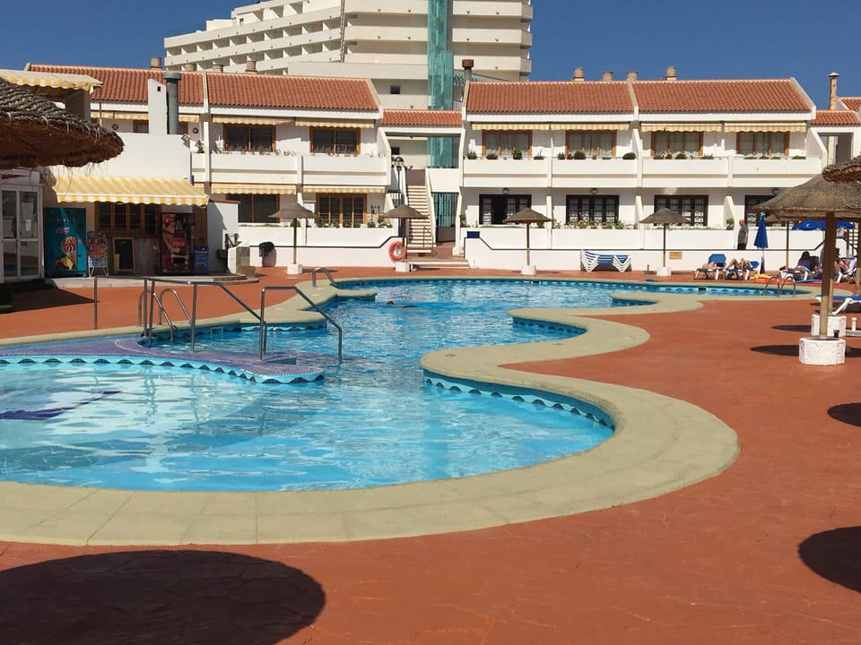 Main heated pool and kids pool.  Free sunbeds