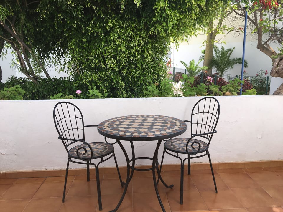 Your own balcony with table and chairs plus washing line
