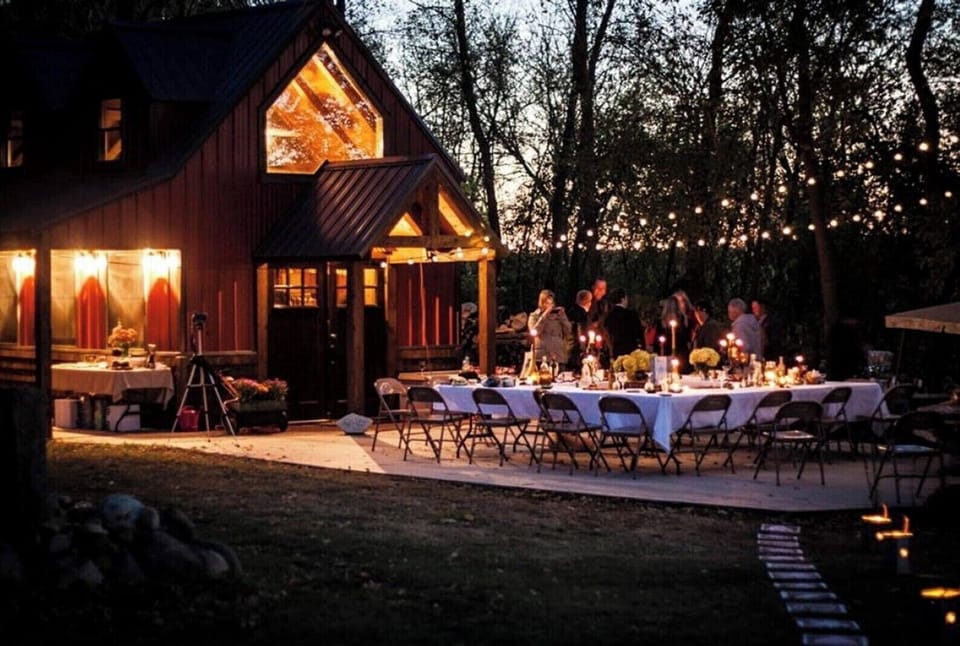 Gathering of friends in celebration.