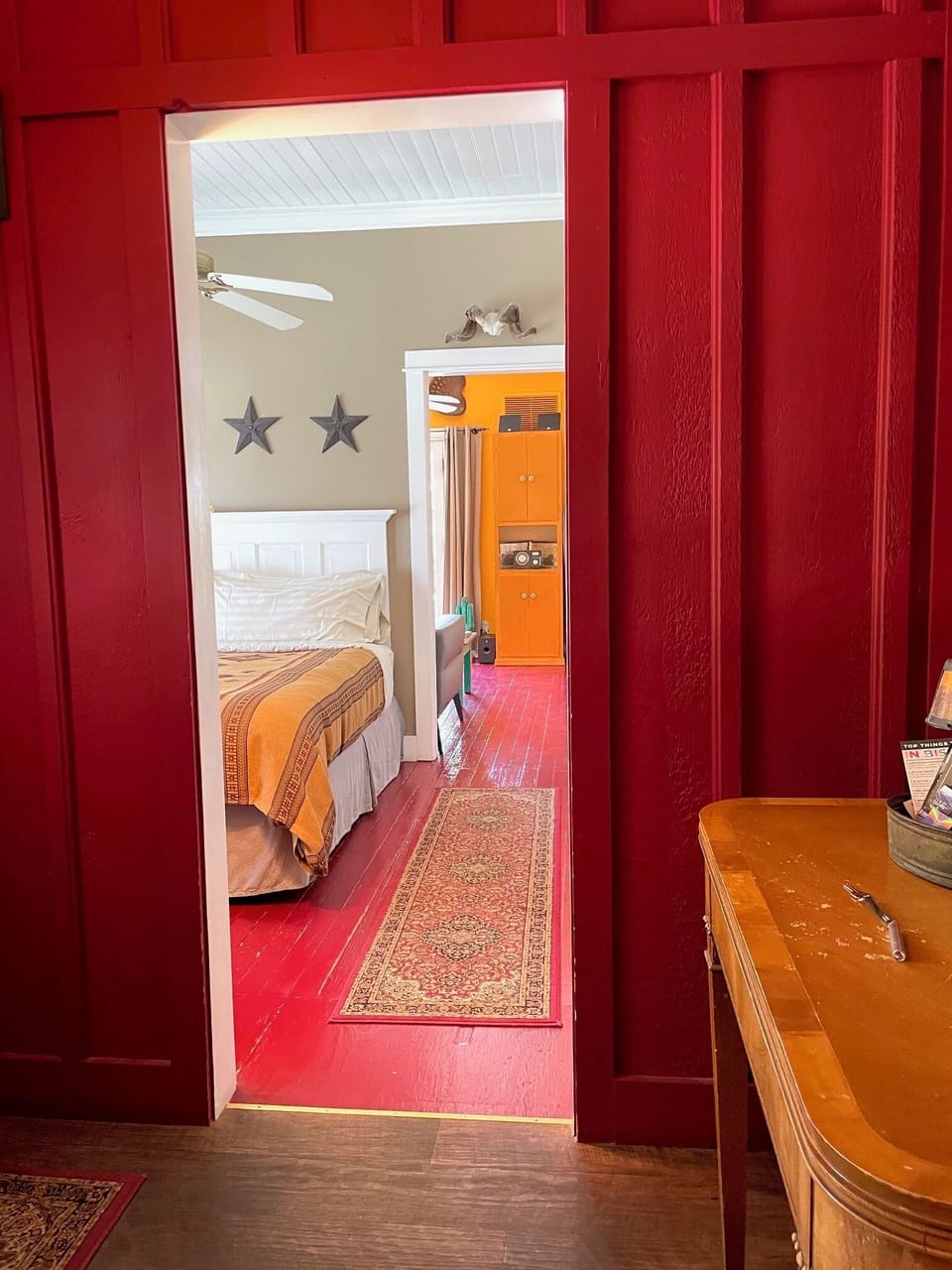 Foyer looking into bedroom.