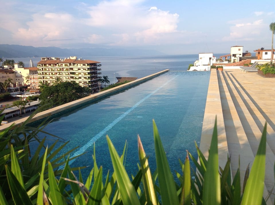 Infinity pool with ocean view