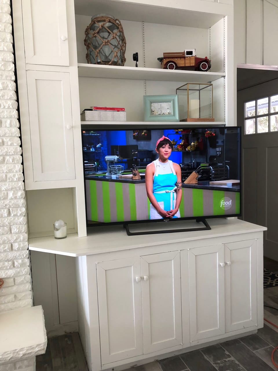 50" 4000k television with cable and Apple TV.