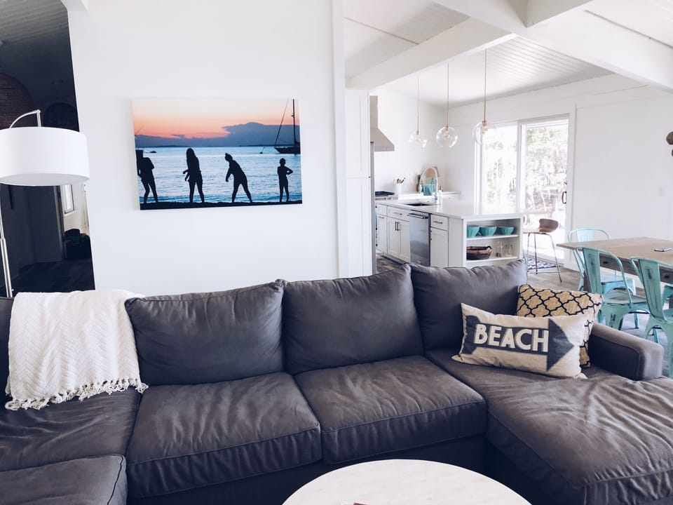 Living room opens to kitchen.