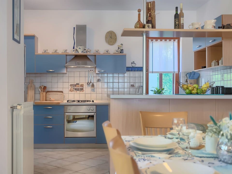 Blue, Room, Property, Turquoise, House, Interior Design, Furniture, Kitchen, Building, Home