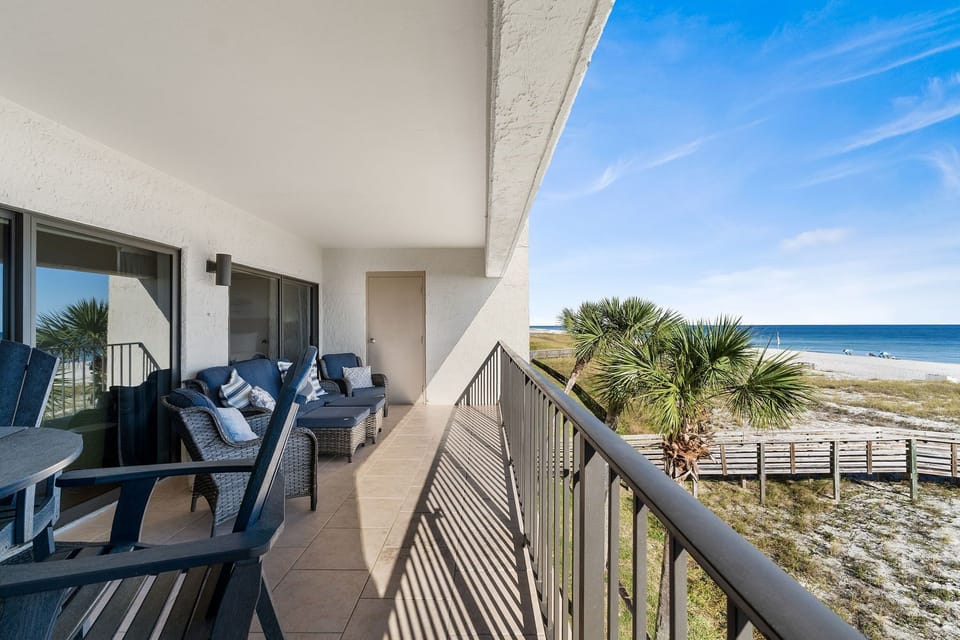 Spacious Beach Front Balcony