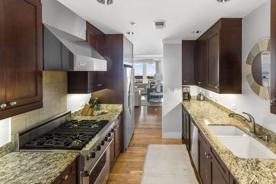 Gourmet Kitchen with Stainless Steel Appliances