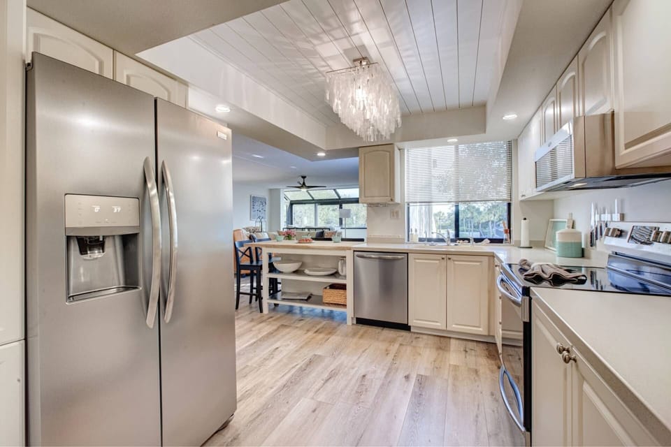 Large kitchen for the family chef to whip up your favorite seafood fare.