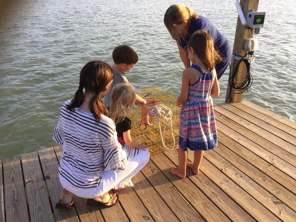 crabbing right from the dock