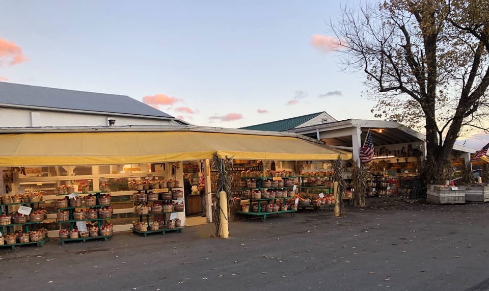 "Golden Harvest Farms" local apple orchard and distillery around the corner.