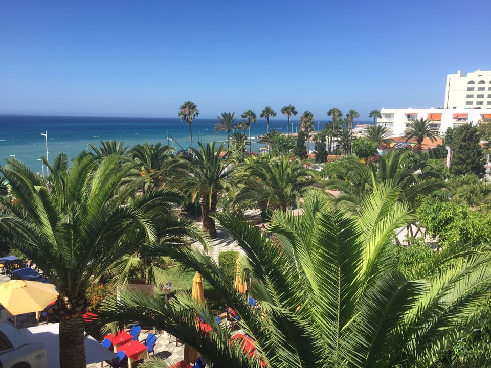 Balcony view overlooking Torrecilla beach.