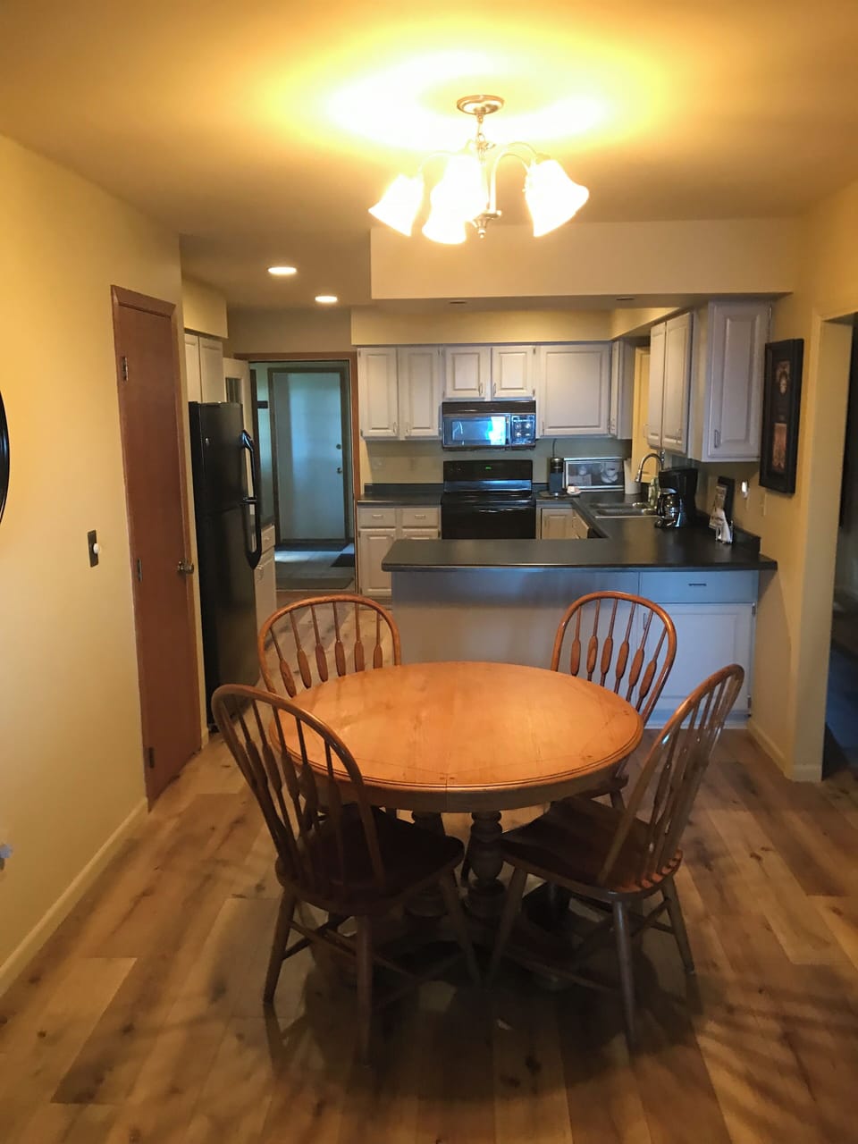 Dining room looking into kitchen
