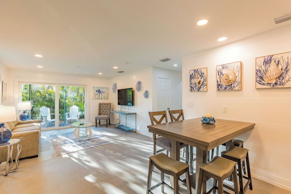 Open floor plan on lower level