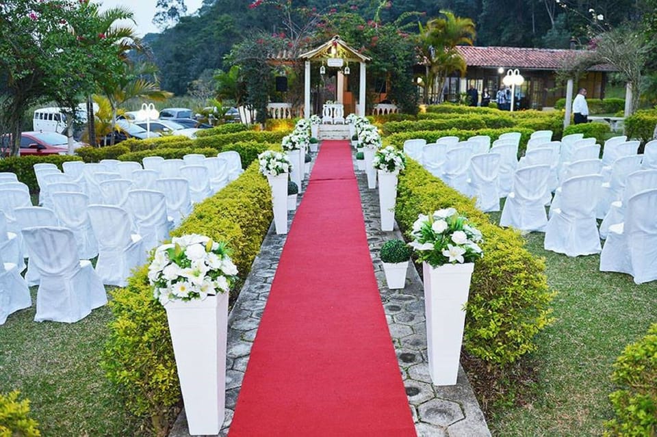 Outdoor banquet area