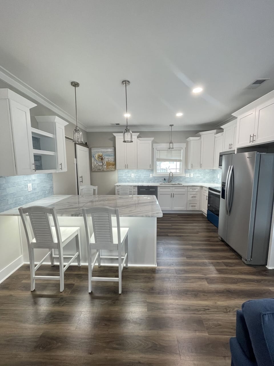View of kitchen from the living room.