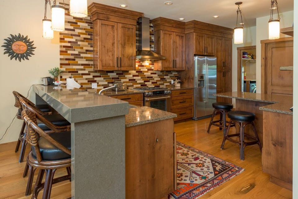 kitchen with all the amenities