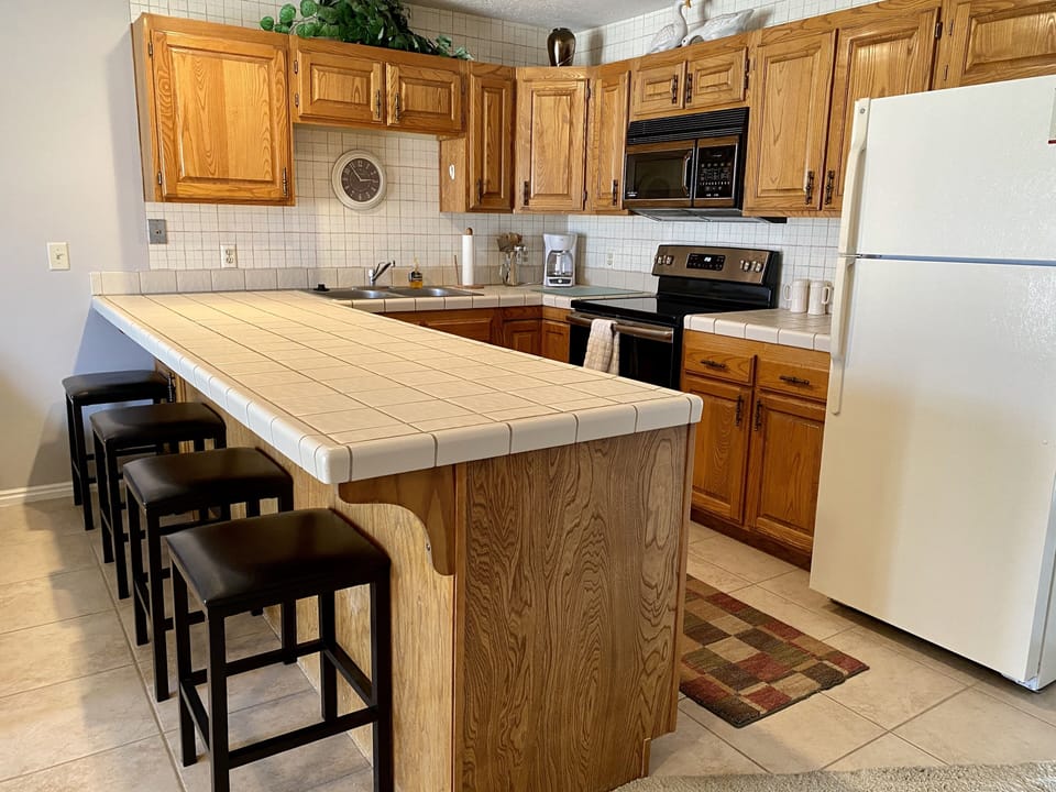 Well appointed kitchen. 