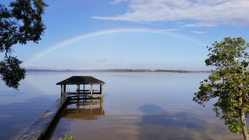 Reflections of Rainbows Over Lake Houston
