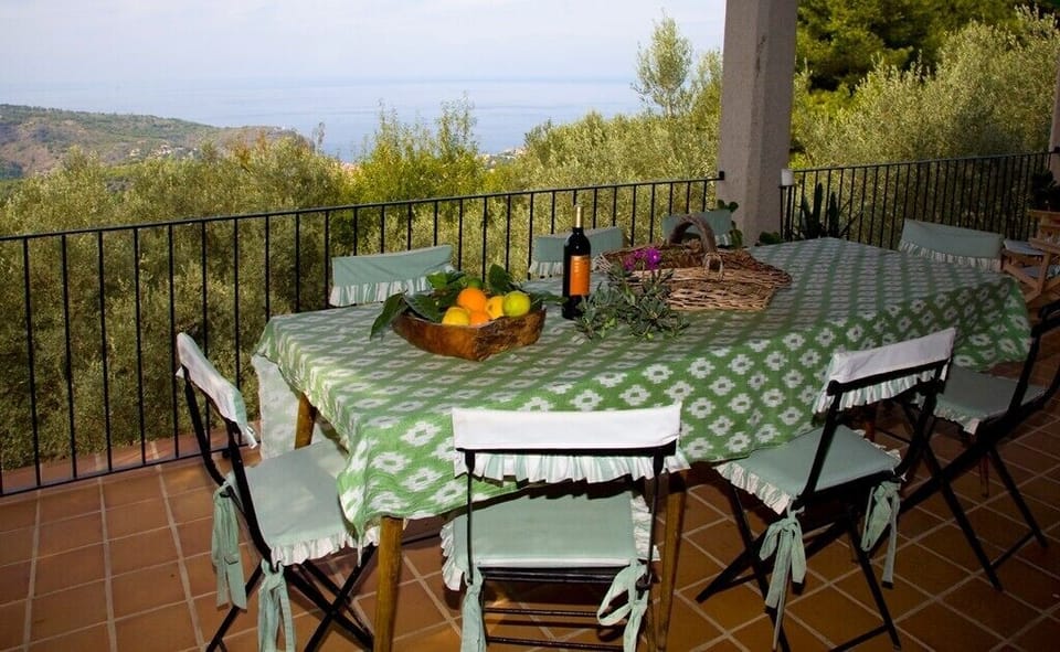 The breathtaking views of the valley and sea below
