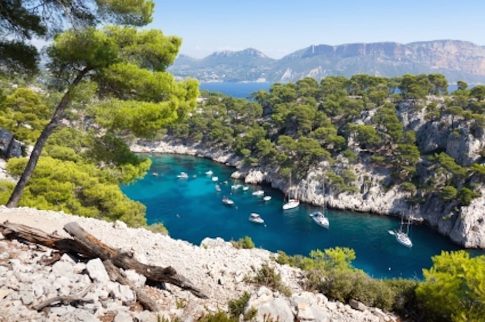 Calanque in Mediterranean sea  = 25 minutes away