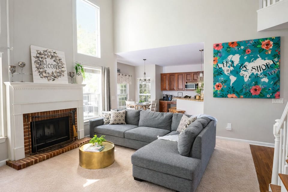 Cozy Sectional for Movie Nights.