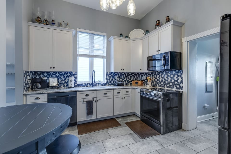 Fully stocked kitchen with everything you will need for cooking meals