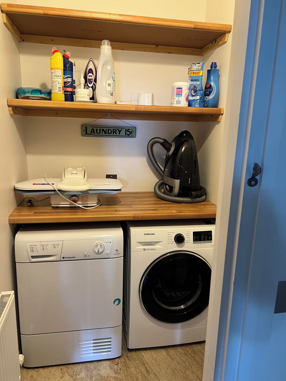 US style laundry room off Bedroom 2
be European and peg-out instead of drying!