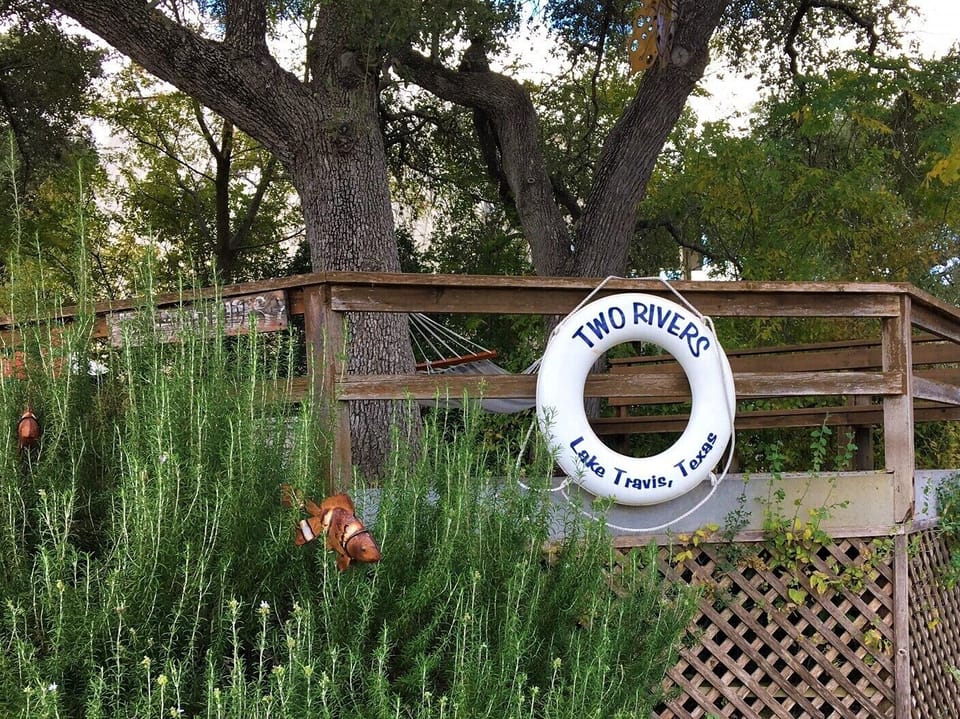 View of deck from below