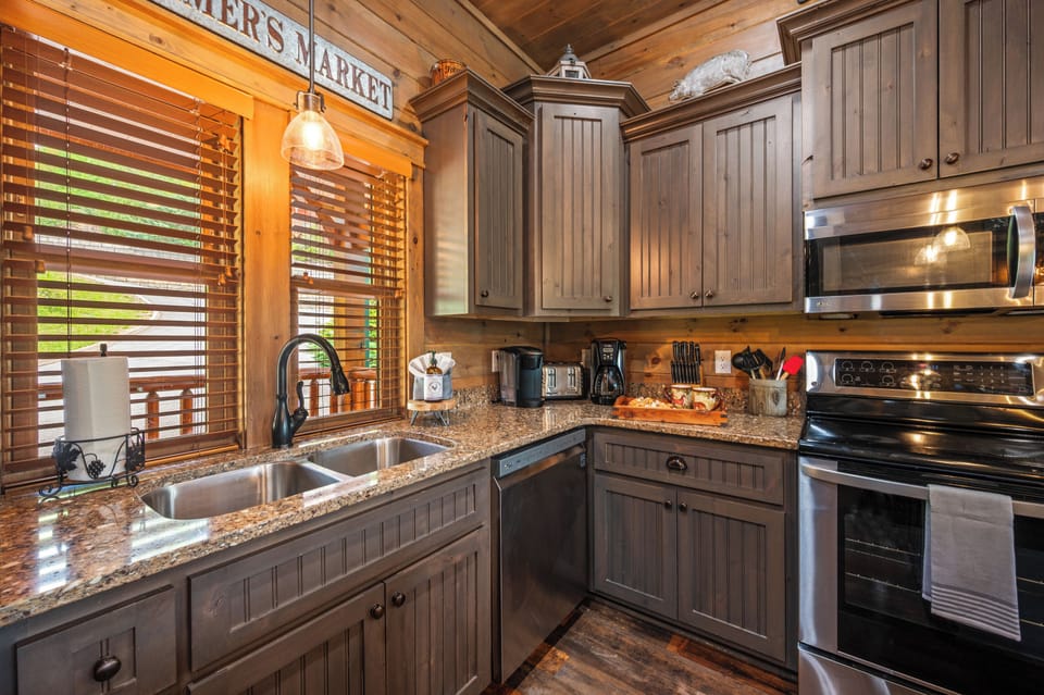 Lodge has two Keurig's and a drip coffee maker.