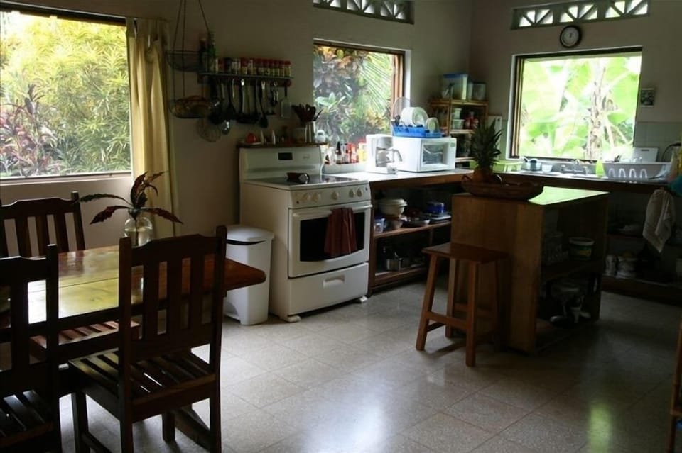 The kitchen is very large and well-equipped.  Perfect for family meals!