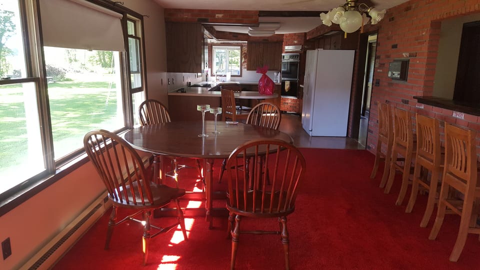 Lots of room for entertaining.   All rooms have view of the water.