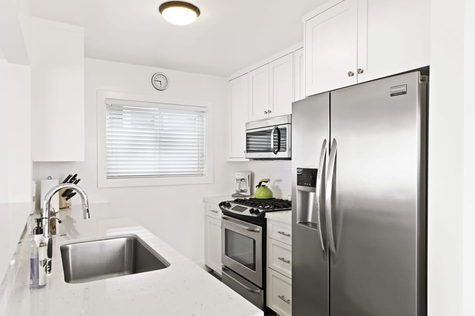 All new appliances, utensils, and basics (paper towels, salt & pepper, etc..)