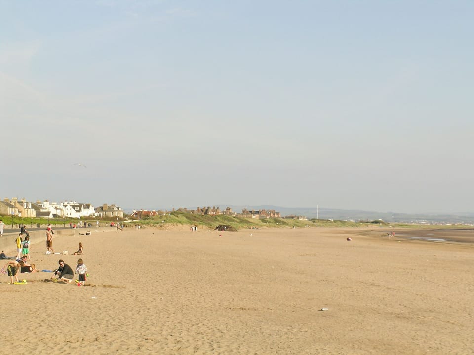 Wide sandy beach at Troon