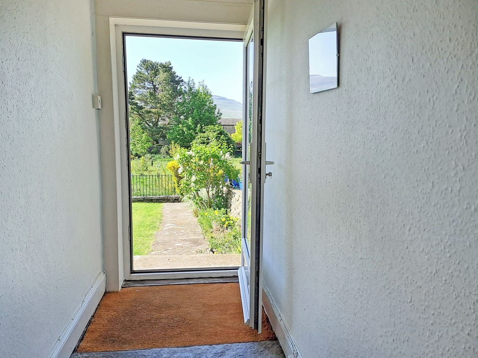 Entrance Hall from garden | Lilac Cottage, Sedbusk, near Hawes