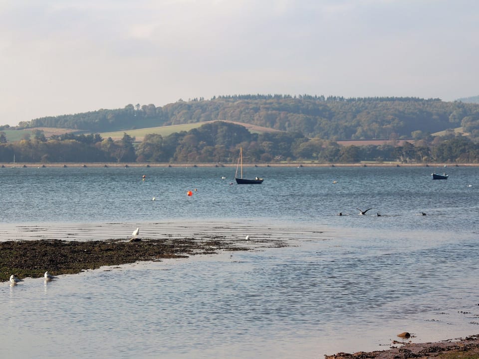 Scenic view over the local estuary | Pebbles, Lympstone, near Exmouth