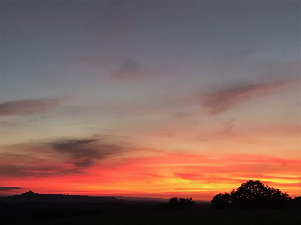 Distant views of Glastonbury Tor | Garden Flat, Pilton, near Glastonbury
