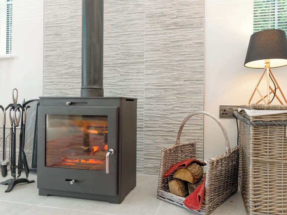 Cosy wood burner | The Old Meeting Hall, King&rsquo;s Somborne, near Winchester