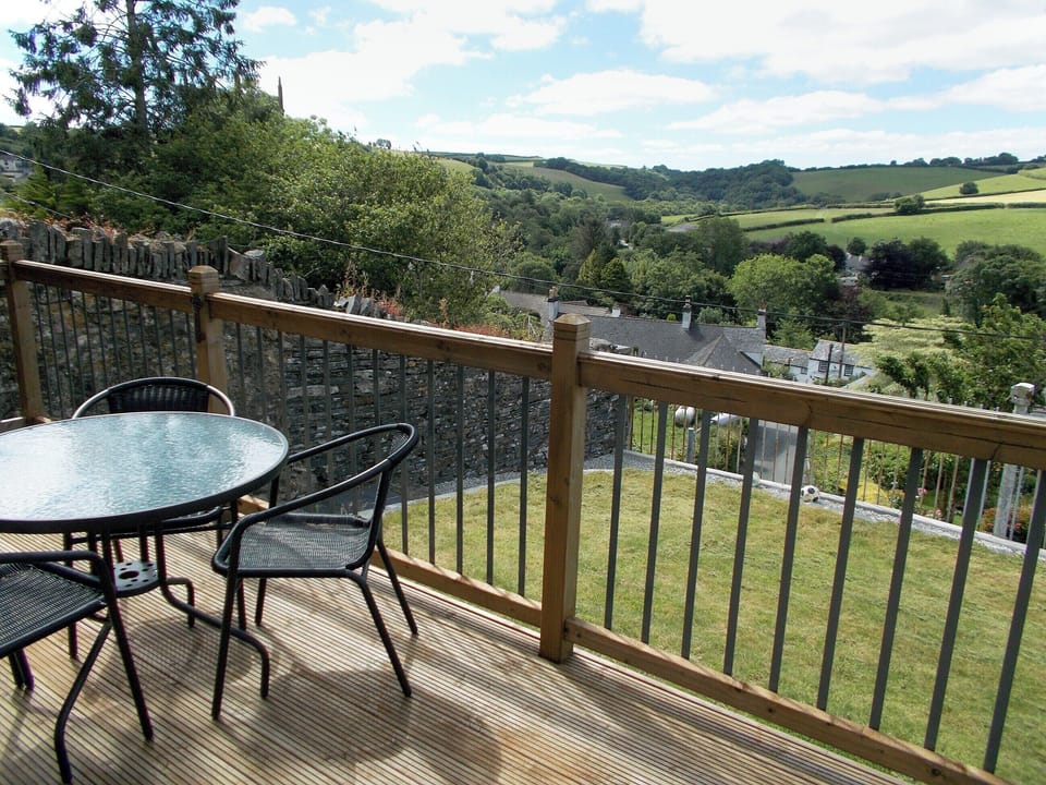 Impressive decked balcony boasting wonderful views | The Old Classroom, St Neot, near Liskeard
